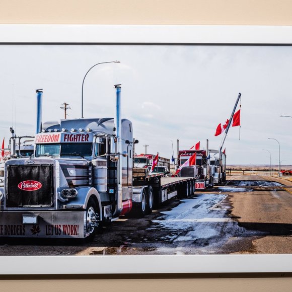 12"x18" The Final Day at the Coutts Blockade - February 14, 2022 - Metallic Prin - Picture 3 of 4